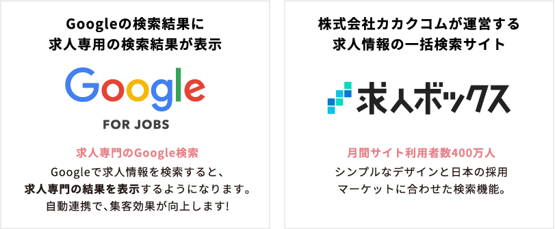 google for jobs/求人ボックス
